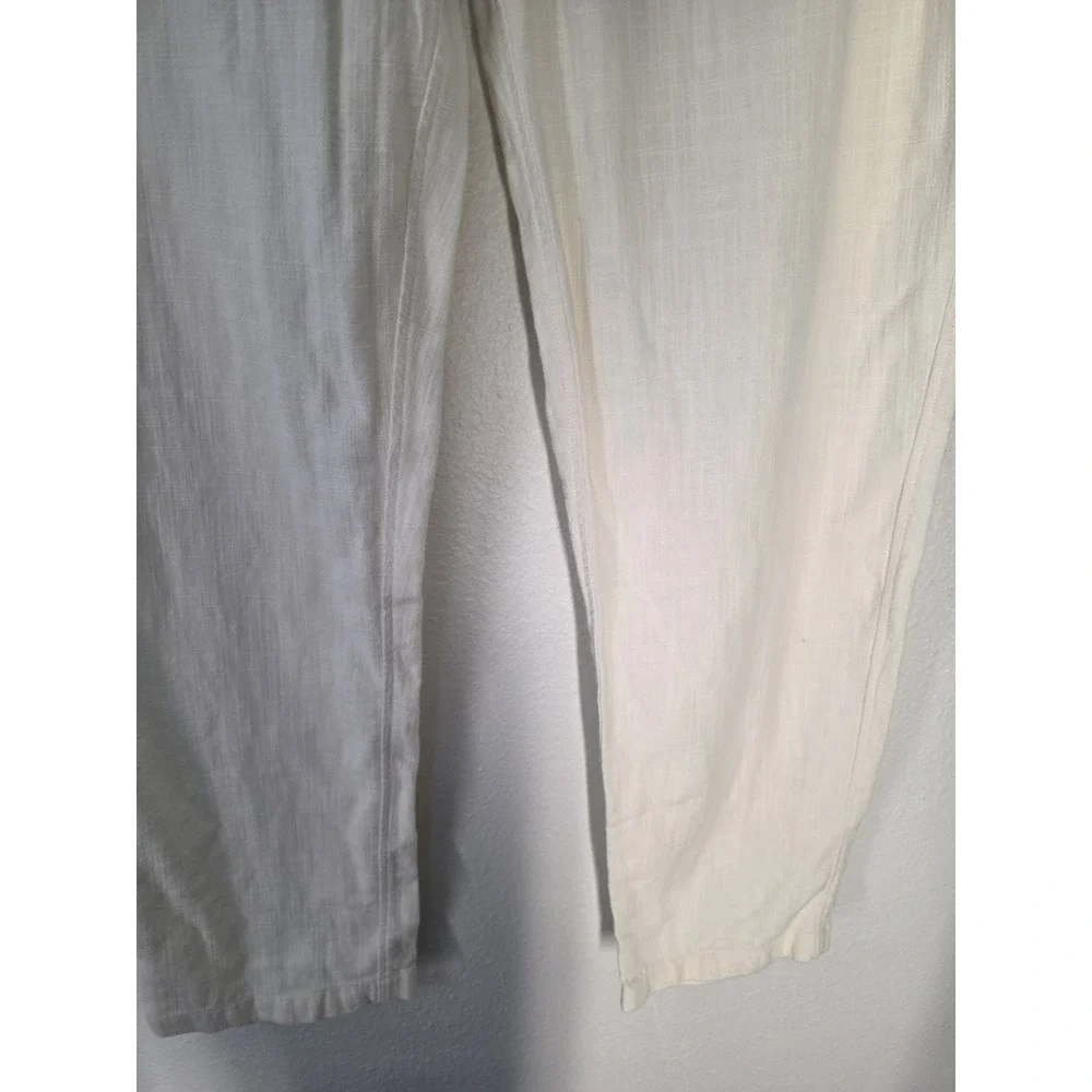 Onia Men's Pants XL Off-White Casual Cotton Linen Resort Trousers Slacks